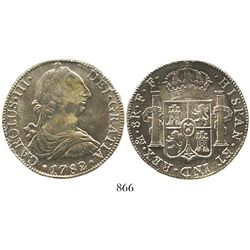 Mexico City, Mexico, bust 8 reales, Charles III, 1782FF.