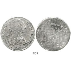 Mexico City, Mexico, bust 8 reales, Charles III, 1783FF.