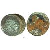 Image 1 : Clump of two Mexico City, Mexico, bust 8 reales, Charles III, 1783FF, encrusted as found.
