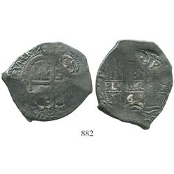 Potosi, Bolivia, cob 8 reales, 1669E.