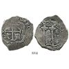 Image 1 : Potosi, Bolivia, cob 4 reales, 1676E.
