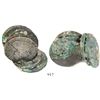 Image 1 : Clump of 7 Spanish colonial bust 8 reales (probably all Lima, Peru, 1800IJ), with encrustation.