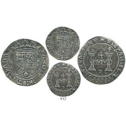 Mexico City, Mexico, 4 reales, Charles-Joanna, "Early Series," assayer R (Latin) at bottom between p