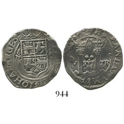 Mexico City, Mexico, 2 reales, Charles-Joanna, "Late Series," assayer O to right, mintmark oM to lef
