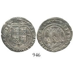 Mexico City, Mexico, 1 real, Charles-Joanna, "Late Series," assayer G to left, mintmark M to right.