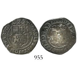 Mexico City, Mexico, 1 real, Charles-Joanna, "Late Series," assayer O to right, mintmark oM to left.