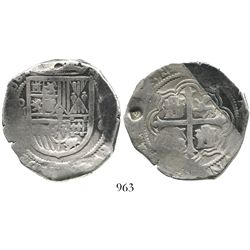 Mexico City, Mexico, cob 8 reales, (16)08/7(F), rare.