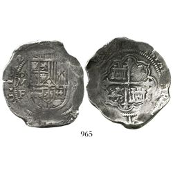 Mexico City, Mexico, cob 8 reales, 1612F, rare.