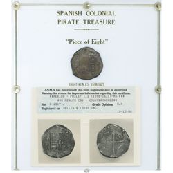 Mexico City, Mexico, cob 8 reales, Philip III, assayer F, with chopmark as from circulation in the O