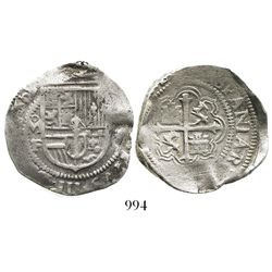 Mexico City, Mexico, cob 4 reales, 1610/09F, very rare.