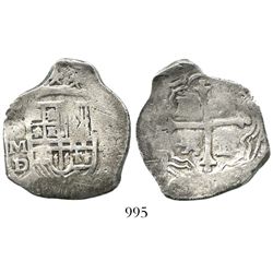 Mexico City, Mexico, cob 4 reales, Philip III, assayer D/F.