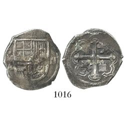 Mexico City, Mexico, cob 2 reales, Philip III, assayer A.