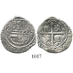 Mexico City, Mexico, cob 2 reales, Philip III, assayer F.