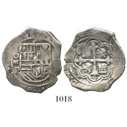 Mexico City, Mexico, cob 2 reales, Philip III, assayer D/F.