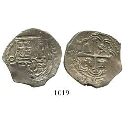 Mexico City, Mexico, cob 2 reales, Philip III, assayer not visible.