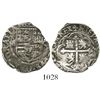 Image 1 : Mexico City, Mexico, cob 1 real, Philip II, assayer O to right, mintmark oM to left.