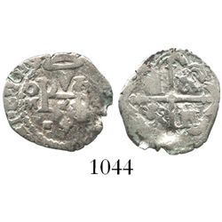 Mexico City, Mexico, cob 1/2 real, 1610/09, assayer not visible (F or F/A), very rare.