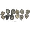 Image 1 : Lot of 6 Mexico City, Mexico, cob 1/2R of Charles II (assayer L or not visible), showing 6 different