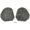 Image 1 : Mexico City, Mexico, klippe 8 reales, 1733MF, encapsulated NGC XF 40.