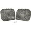 Image 1 : Mexico City, Mexico, klippe 8 reales, 1733MF, with Guatemala sun-over-mountains countermark (Type II