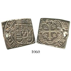 Mexico City, Mexico, klippe 4 reales, 1733MF.