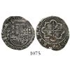 Image 1 : Lima, Peru, cob 1 real, Philip II, assayer Diego de la Torre, P-I to left and *-oD to right.