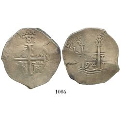 Lima, Peru, cob 8 reales, 1694M.