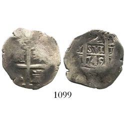 Lima, Peru, cob 2 reales, 1745V.