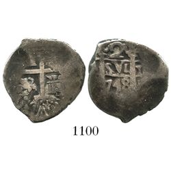 Lima, Peru, cob 2 reales, 1748V.