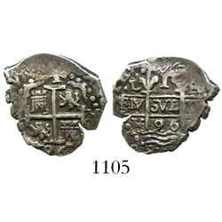 Lima, Peru, cob 1 real, 1696H.