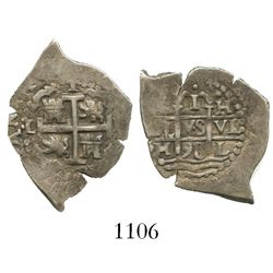 Lima, Peru, cob 1 real, 1698H.