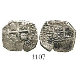 Lima, Peru, cob 1 real, 1703H.