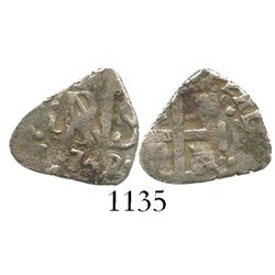 Lima, Peru, cob 1/2 real, 1752/1(R ), rare overdate, final year of Lima cobs.