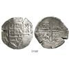 Image 1 : Potosi, Bolivia, cob 8 reales, Philip III, assayer R (curved leg).