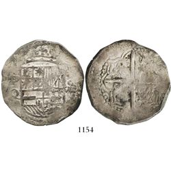 Potosi, Bolivia, cob 8 reales, Philip III, assayer Q.