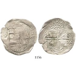 Potosi, Bolivia, cob 8 reales, Philip III, assayer M.