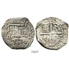 Image 1 : Potosi, Bolivia, cob 8 reales, 1629T, heavy-dot borders, denomination o-VIII.