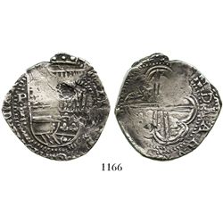 Potosi, Bolivia, cob 8 reales, (163)4T, rare.