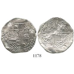 Potosi, Bolivia, cob 4 reales, Philip III, assayer Q.