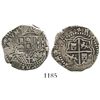 Image 1 : Potosi, Bolivia, cob 2 reales, Philip II, assayer B (3rd period).