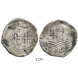 Potosi, Bolivia, cob 8 reales, 1653E.