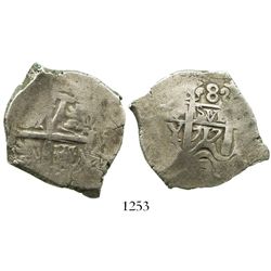 Potosi, Bolivia, cob 8 reales, 1717Y.