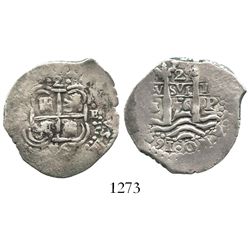 Potosi, Bolivia, cob 2 reales, 1656E.