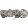 Image 1 : Lot of 2 Potosi, Bolivia, small silver cobs (one 2R and one 1R) of 1726Y, (Louis I).