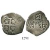 Image 1 : Potosi, Bolivia, cob 2 reales, 1727Y, Louis I, rare.