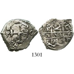 Potosi, Bolivia, cob 2 reales, 1744C.