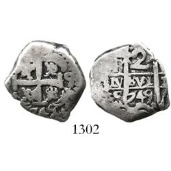 Potosi, Bolivia, cob 2 reales, 1749q.