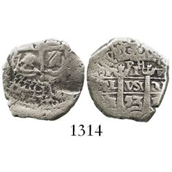 Potosi, Bolivia, cob 1 real, 1653E, PH at top.