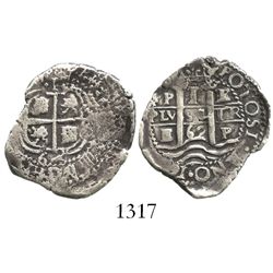Potosi, Bolivia, cob 1 real, 1662E.