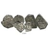 Image 1 : Lot of 3 Spanish colonial cob minors: Mexico 4R Philip V assayer not visible; Potosi 2R Philip III a